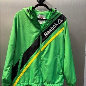 Reebok Vibrant Green Jacket with Black Logo